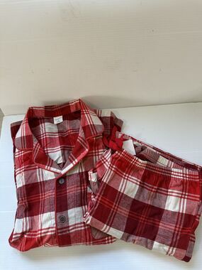 Hearth & Hand Magnolia Mens Red Plaid Flannel Pajama Set XL